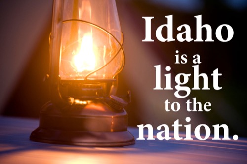Idaho is a Light to the Nation lantern graphic